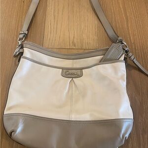 Coach Two-Tone Leather Shoulder Bag